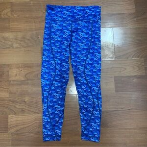 Vineyard Vines Yoga Pants Fitness Leggings Small Royal Blue Whale Print 23”